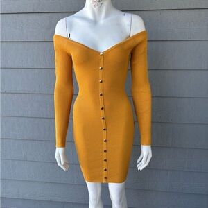 Hera Collection Mustard Long Sleeve Dress